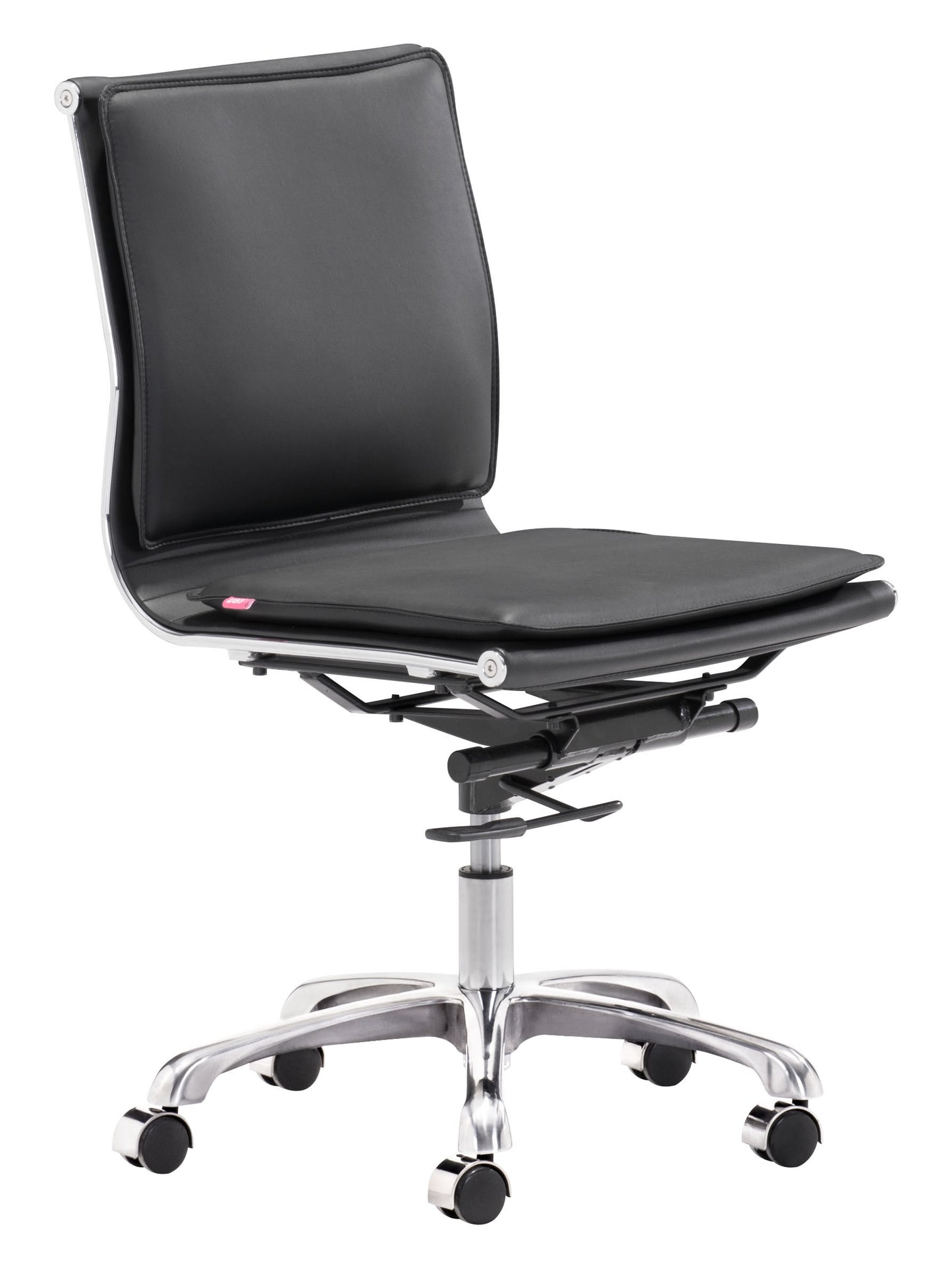 Lider Plus Armless Office Chair Black - Sleek & Comfortable Armless Office Chair with a Modern Black Upholstery for a Professional Look