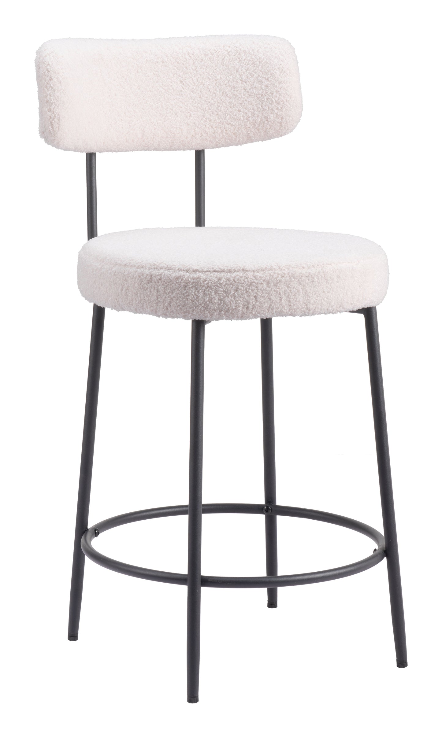 Blanca Counter Stool Set of 2 - Elegant Ivory Design for Modern Kitchens and Dining Spaces