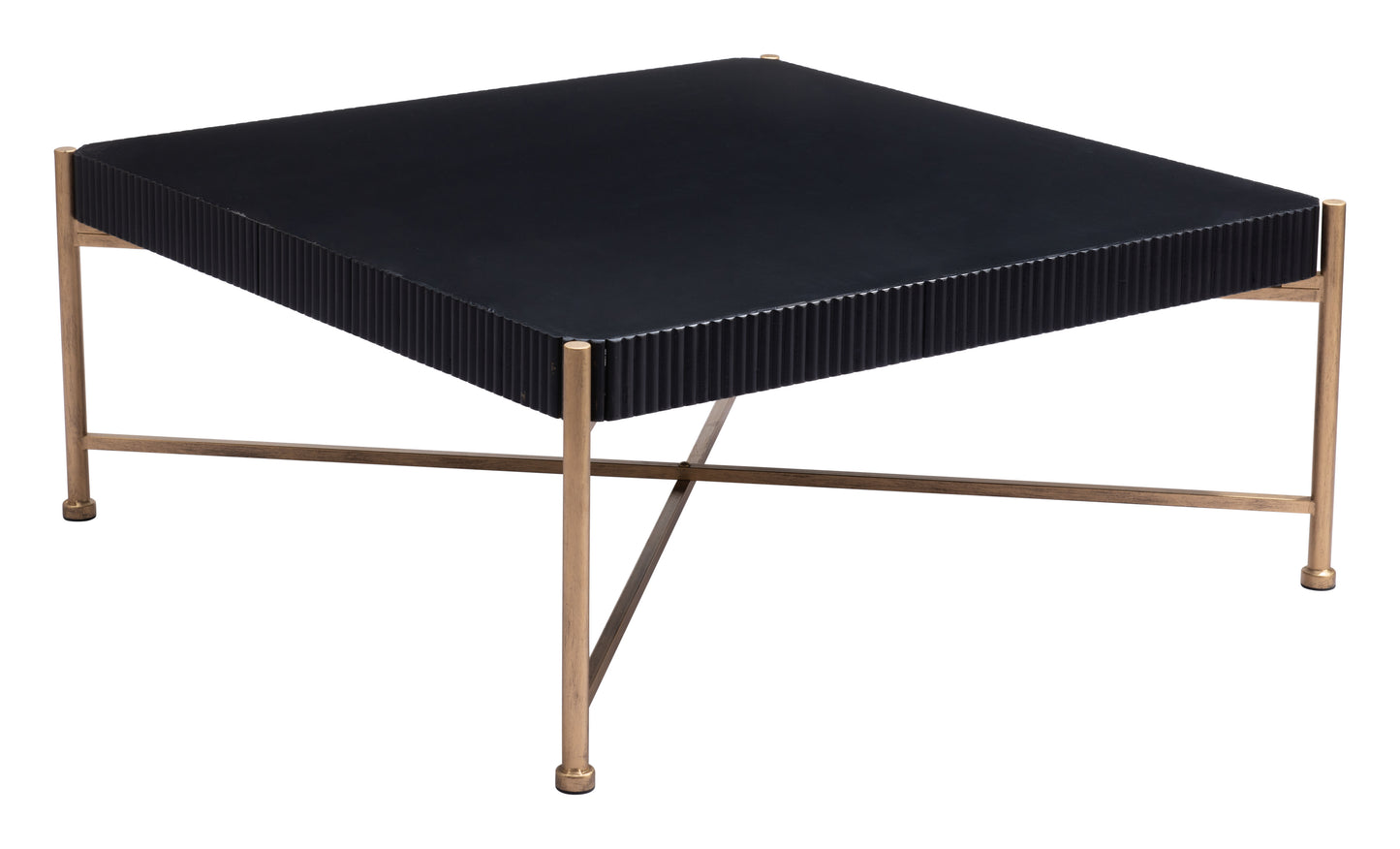 Nazaire Coffee Table - Black Sleek and Modern Coffee Table for Contemporary Living Rooms