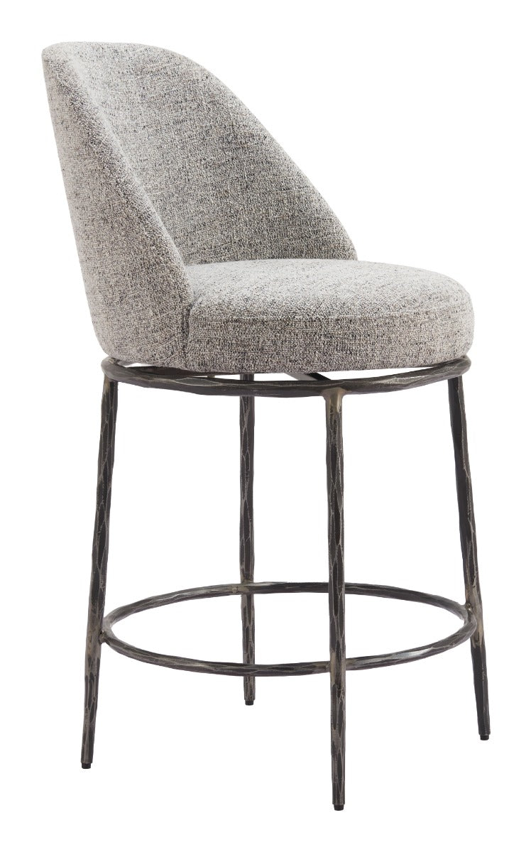 Nordhavn Swivel Counter Stool Gray β Modern and Comfortable Gray Swivel Counter Stool for Contemporary Kitchens or Bars