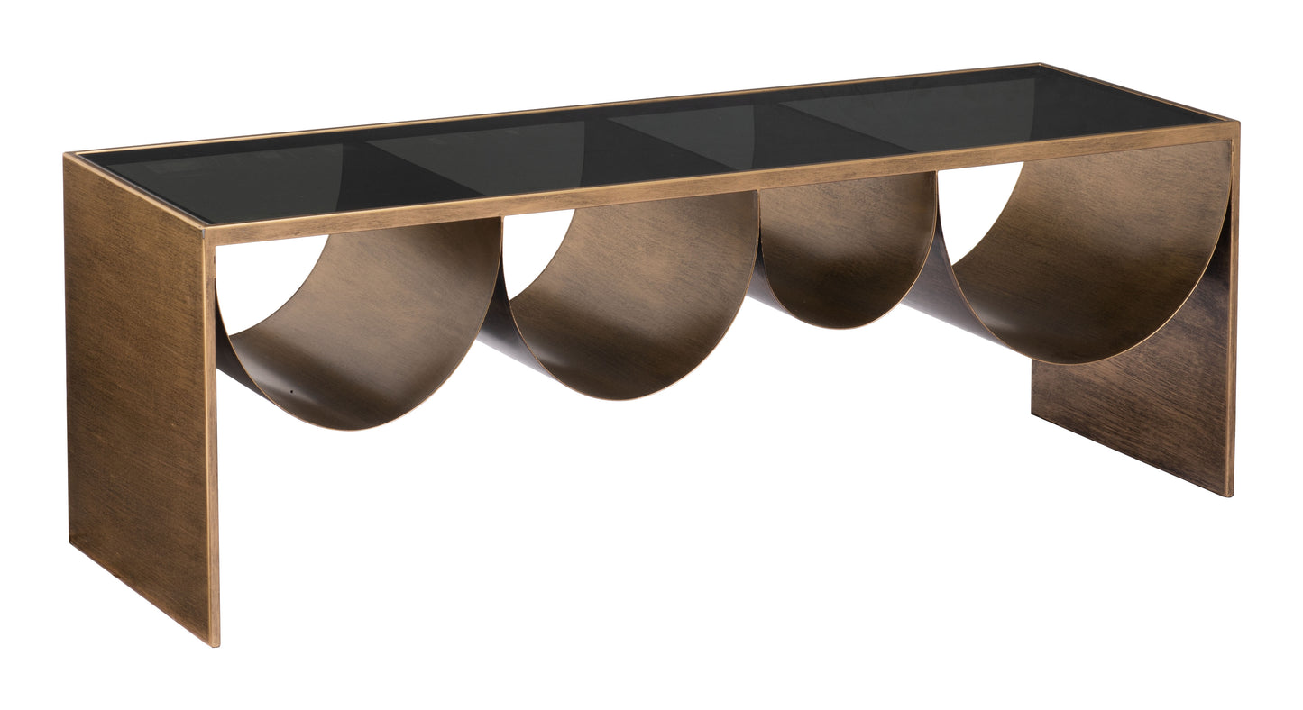 Reed Coffee Table - Brass & Black Sleek and Elegant Coffee Table for Contemporary Living Rooms