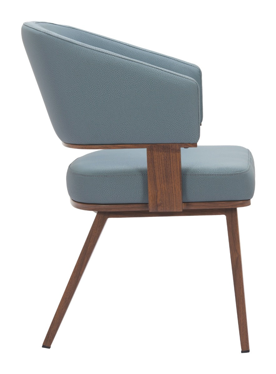 Poise Dining Chair (Set of 2) Azure Gray & Walnut β Elegant and Comfortable Azure Gray & Walnut Dining Chairs for Modern Dining Rooms