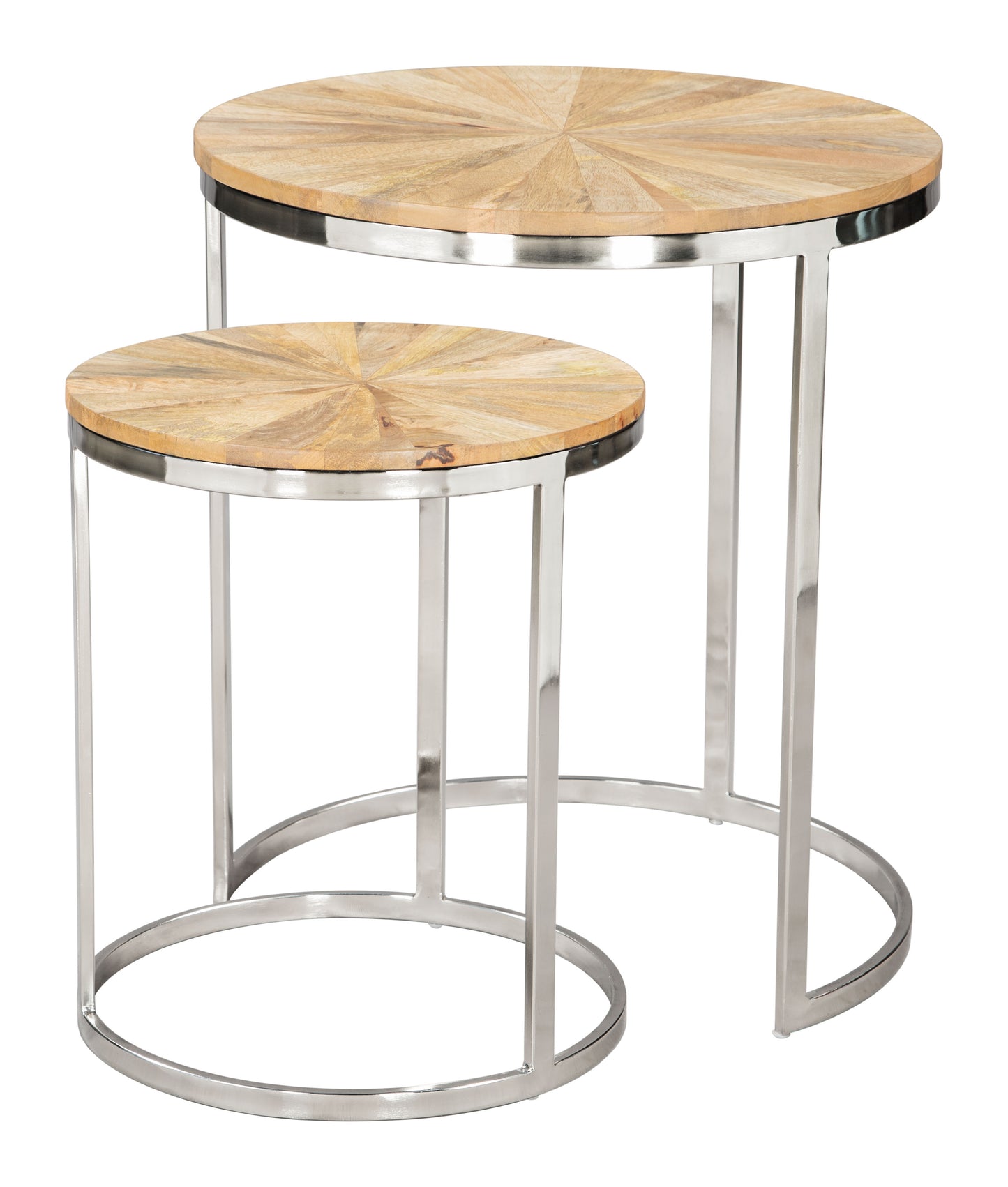 Bari Nesting Table Set (2-Piece) - Chic Natural Design for Versatile Home Decor