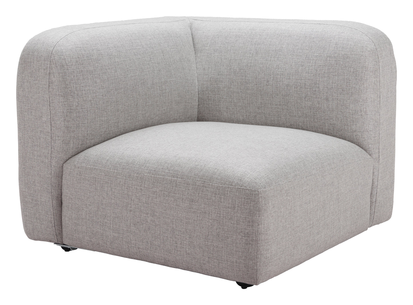 Biak Corner Chair Gray - Stylish & Versatile Corner Chair with a Contemporary Gray Upholstery, Ideal for Modular Seating Configurations
