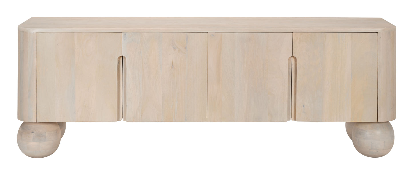Kuti Entertainment Stand Natural β Sleek and Functional Storage Solution for Your Living Room or Media Room