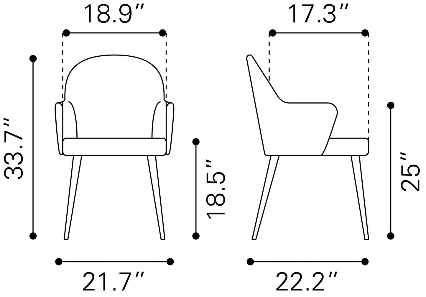 Silloth Dining Chair - Brown Modern Upholstered Chair for Cozy Dining Spaces