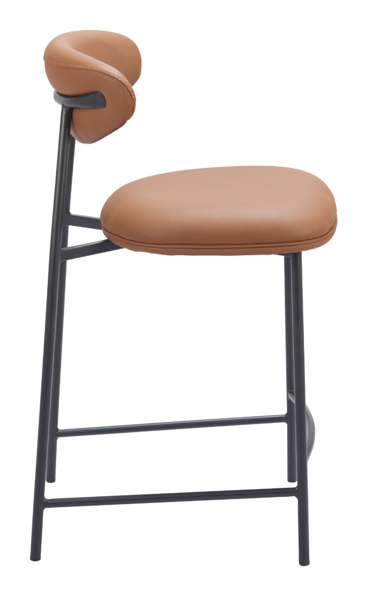 Rorun Counter Stool (Set of 2) Brown β Stylish and Comfortable Brown Counter Stools for Modern Kitchens or Bars