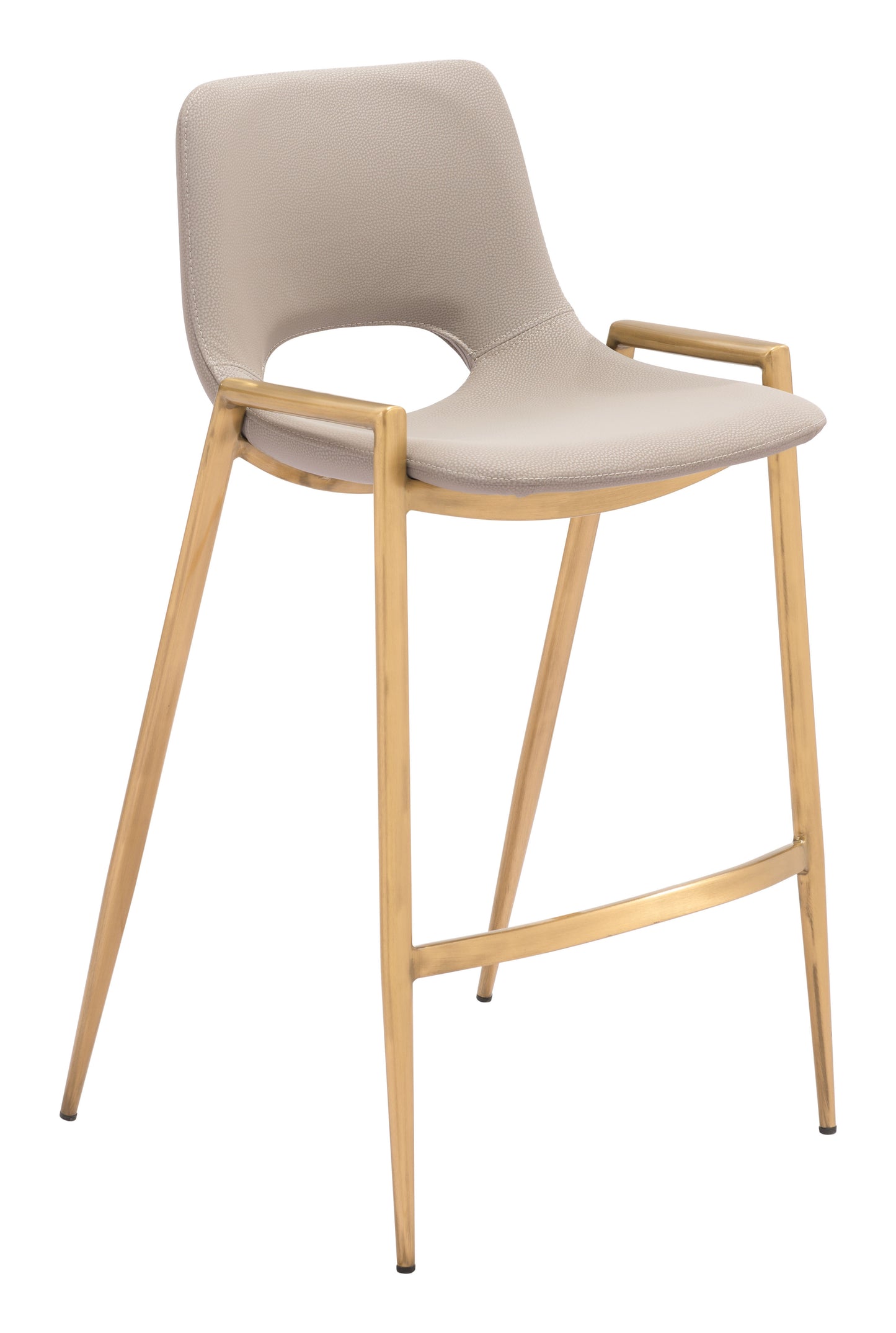 Desi Counter Stool Set of 2 - Chic Beige & Gold Design for Stylish Kitchens and Dining Areas