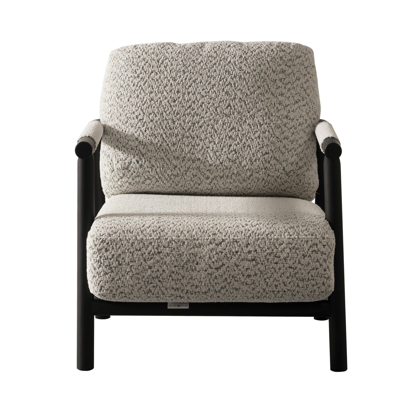 Modrest Balko Modern Grey Fabric and Black Accent Chair β A Stylish Blend of Contemporary Design and Comfort