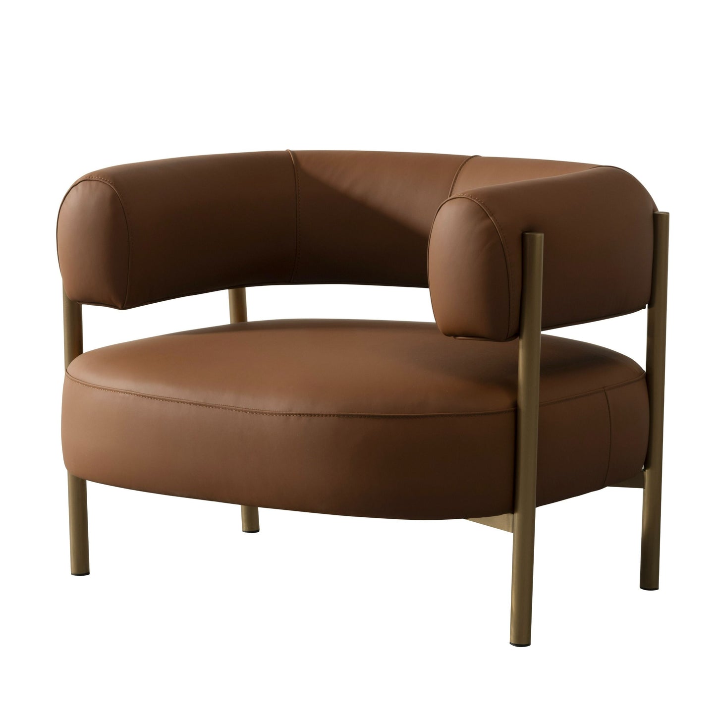 Modrest Ozona Modern Rust Leather Accent Chair β Timeless Elegance with Superior Comfort