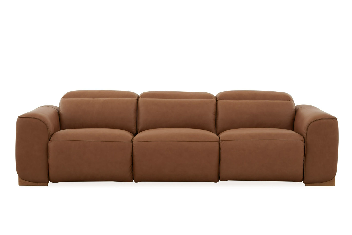 Divani Casa Hagerty Modern Brown Leather Sofa with 2 Power Recliners - Luxurious Comfort and Relaxation