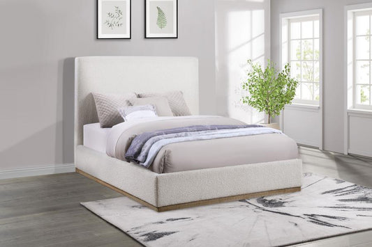 Knox Upholstered Panel Bed Cream