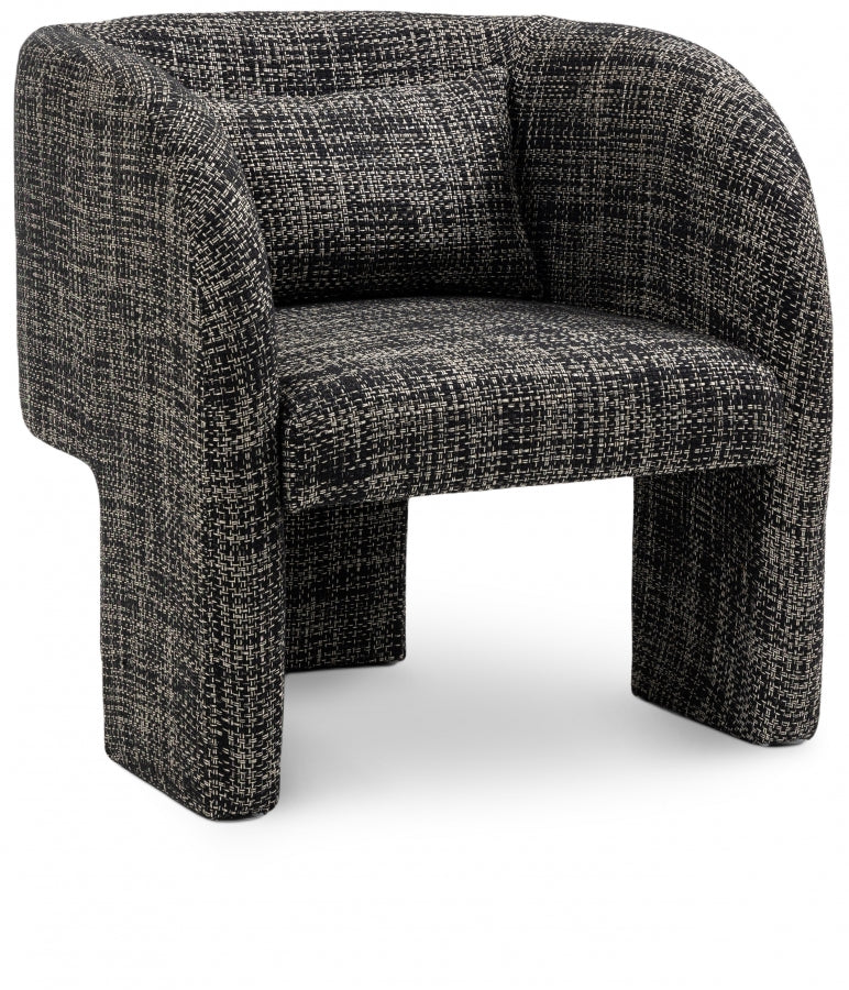 Sawyer Weaved Fabric Upholstered Accent Chair β Textured Modern Seating with Wooden Frame
