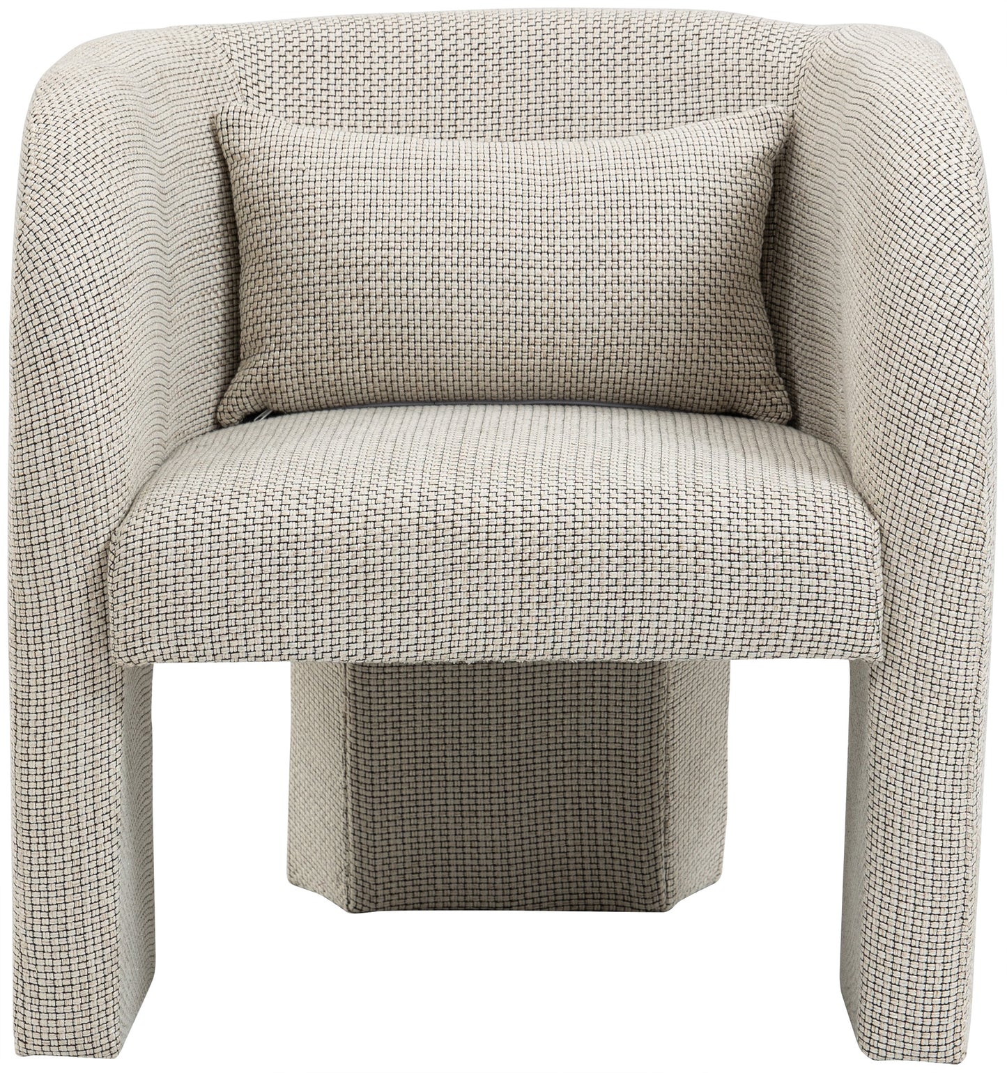 Sawyer Weaved Fabric Upholstered Accent Chair β Textured Modern Seating with Wooden Frame