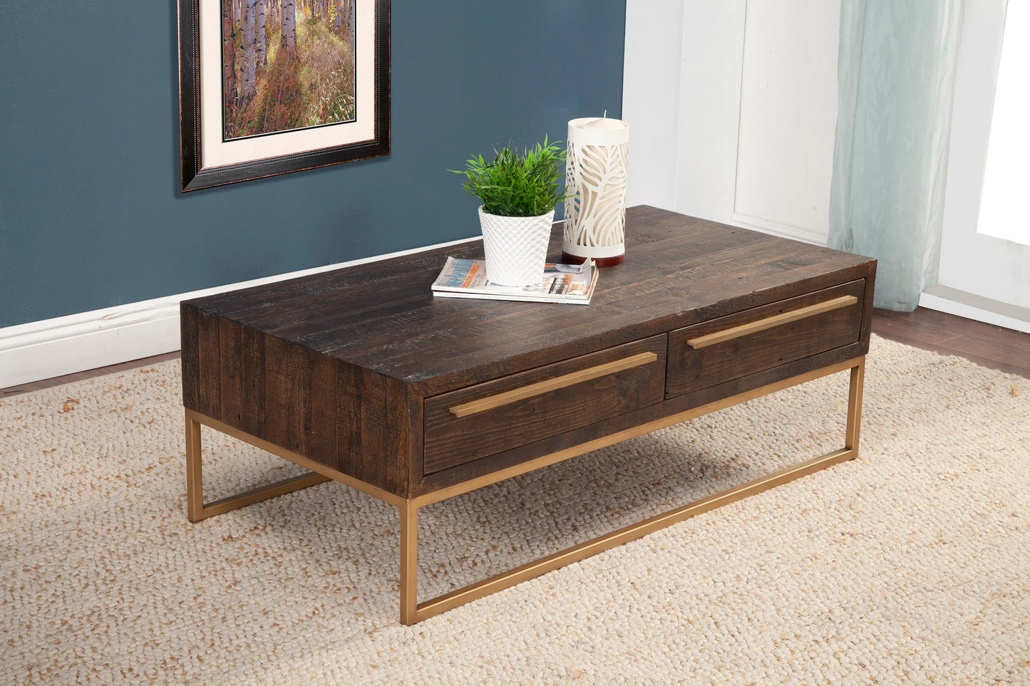 Monterey Rustic Coffee Table in Smokey Taupe – Timeless Charm with a Rustic Finish for Elegant Living Spaces