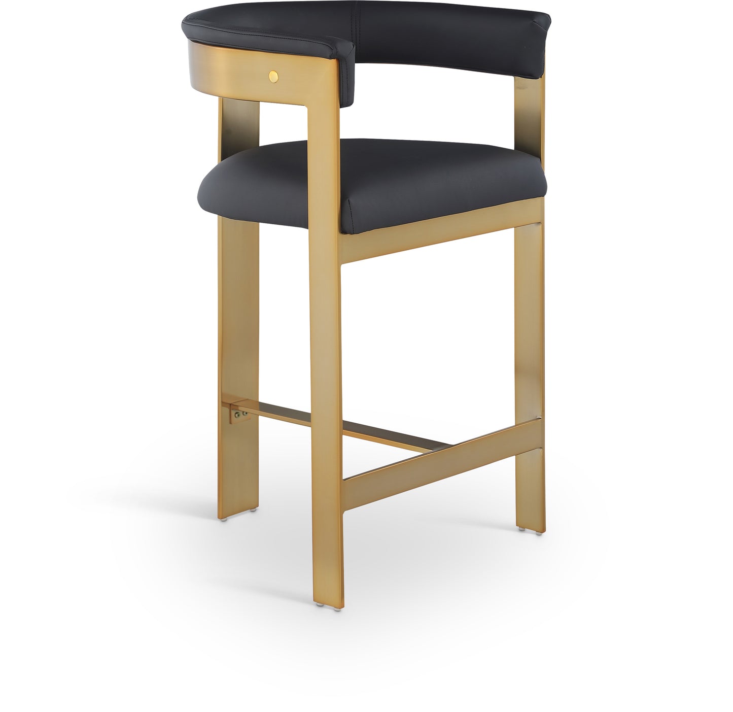 Romeo Vegan Leather Bar & Counter Stools Set of 2 – Modern Upholstered Seating with Sleek Design