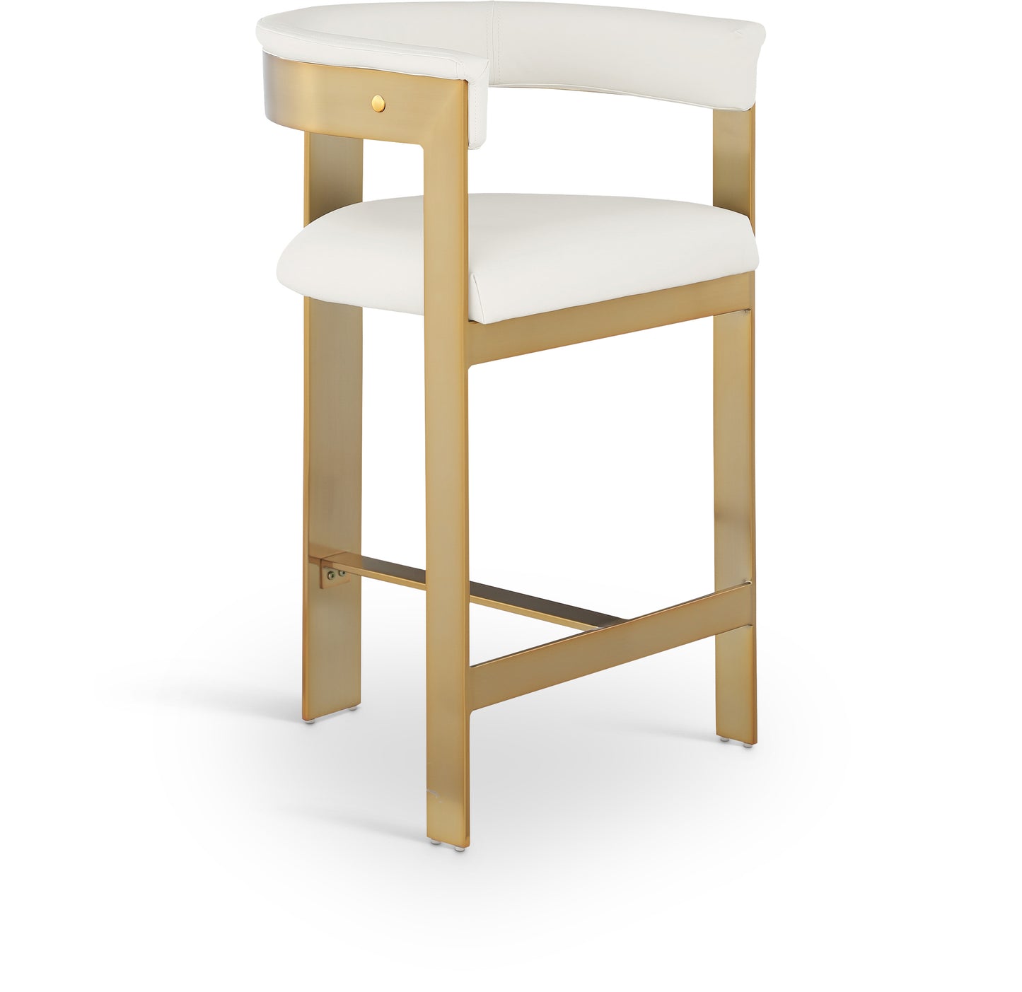 Romeo Vegan Leather Bar & Counter Stools Set of 2 – Modern Upholstered Seating with Sleek Design