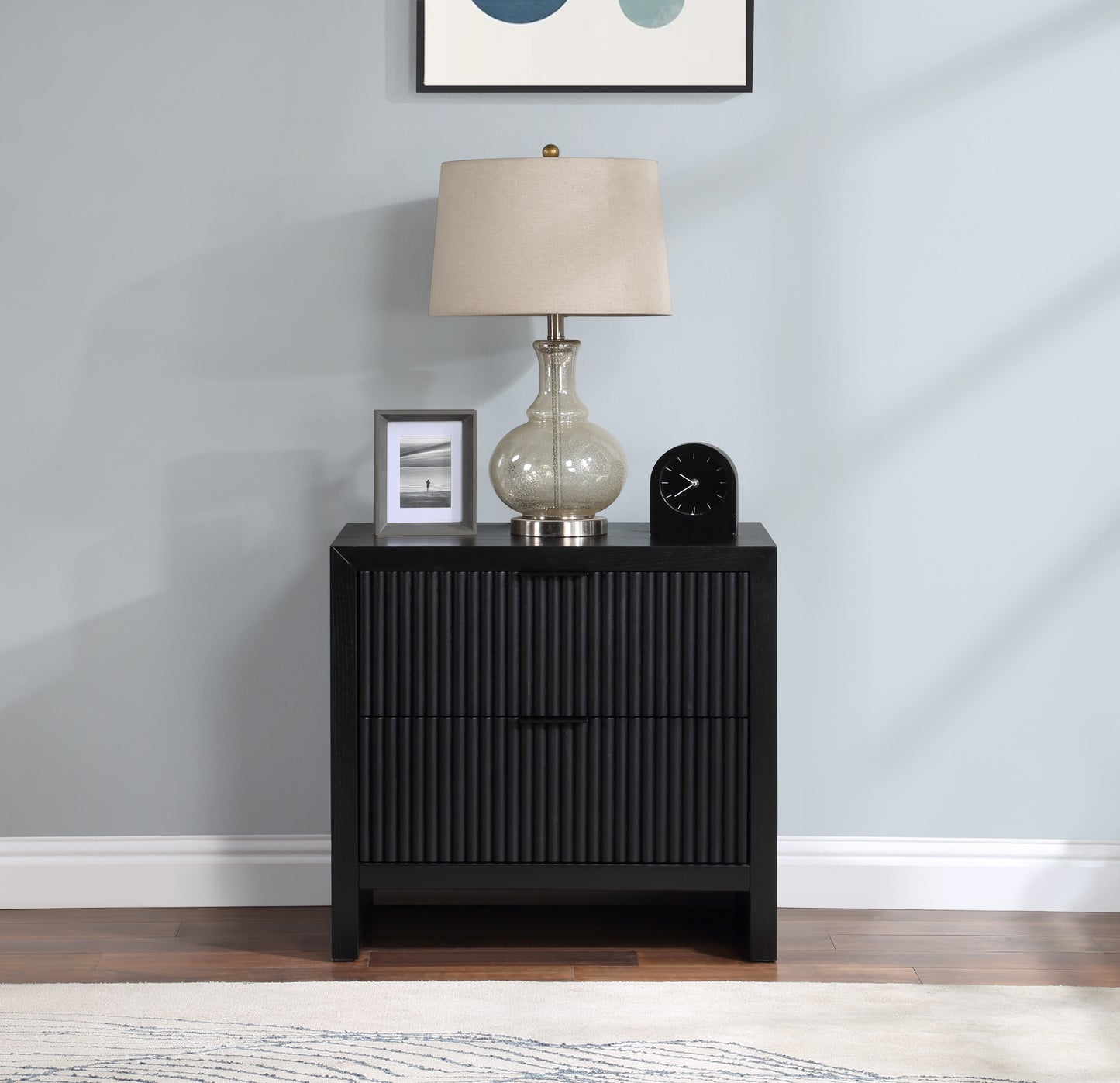 Fairfax Solid Wood & Oak Veneer Nightstand – Classic Bedroom Storage with Timeless Style