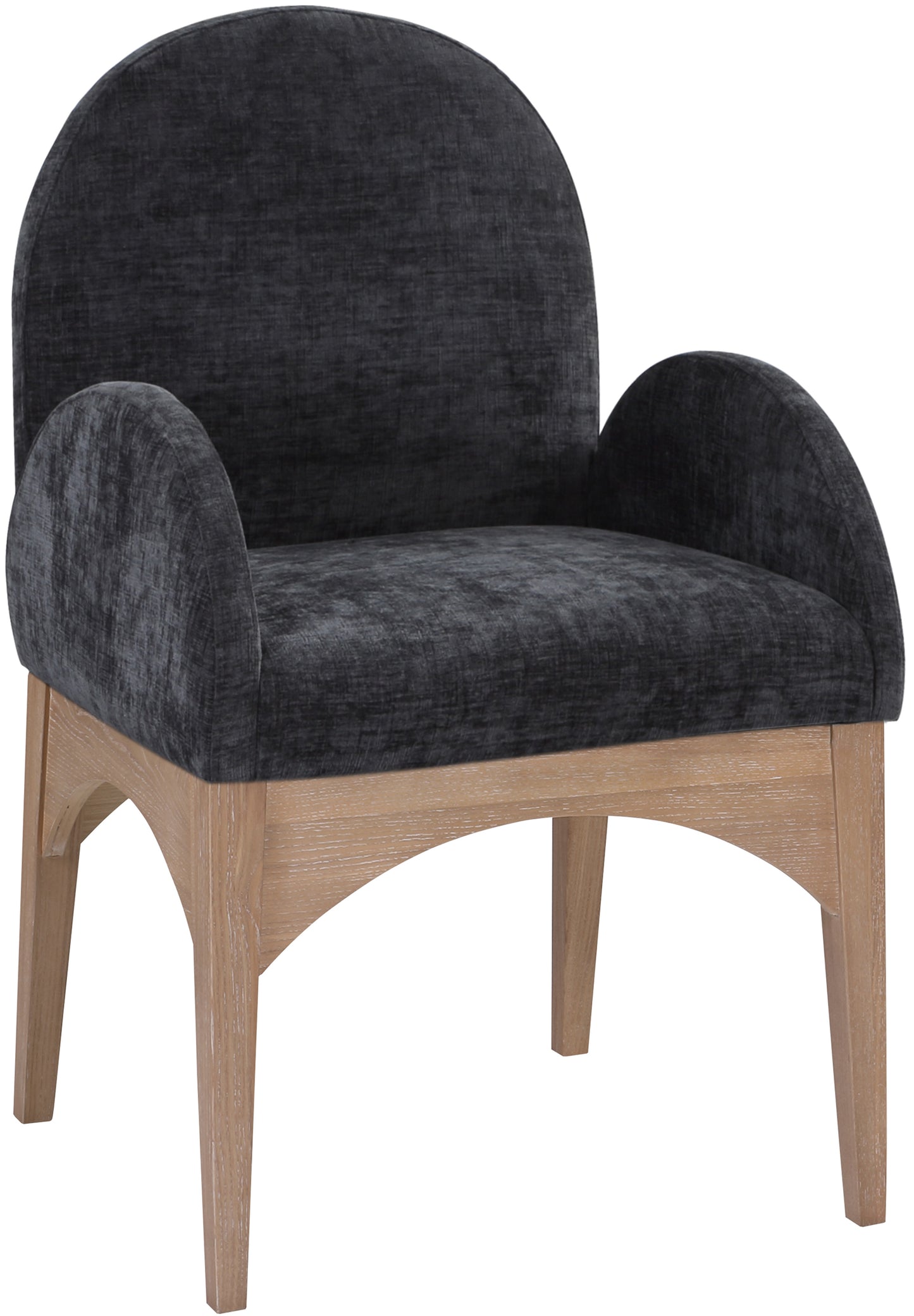 Waldorf Chenille Upholstered Dining Arm Chair – Elegant Comfort with Soft Textured Fabric
