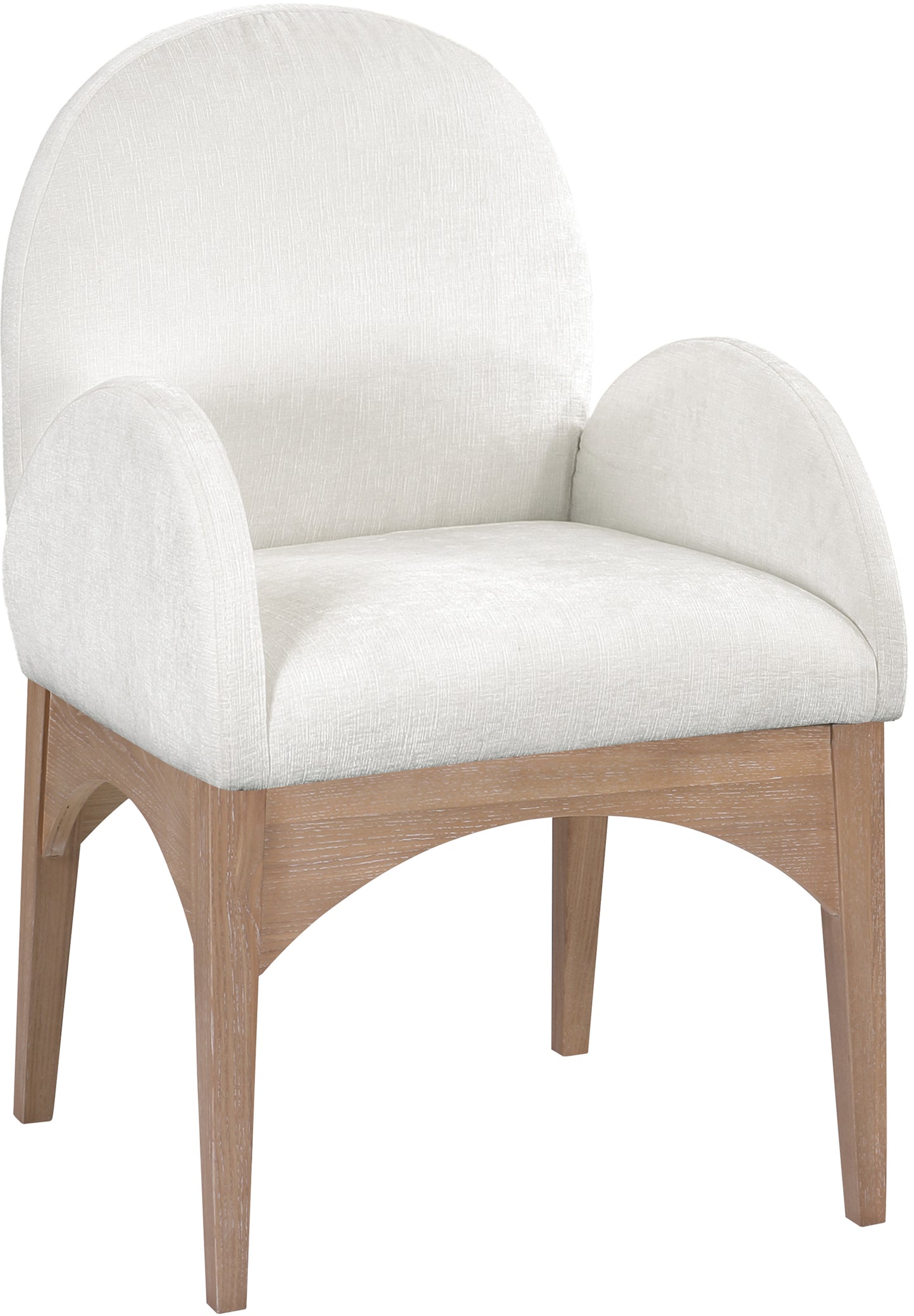 Waldorf Chenille Upholstered Dining Arm Chair – Elegant Comfort with Soft Textured Fabric