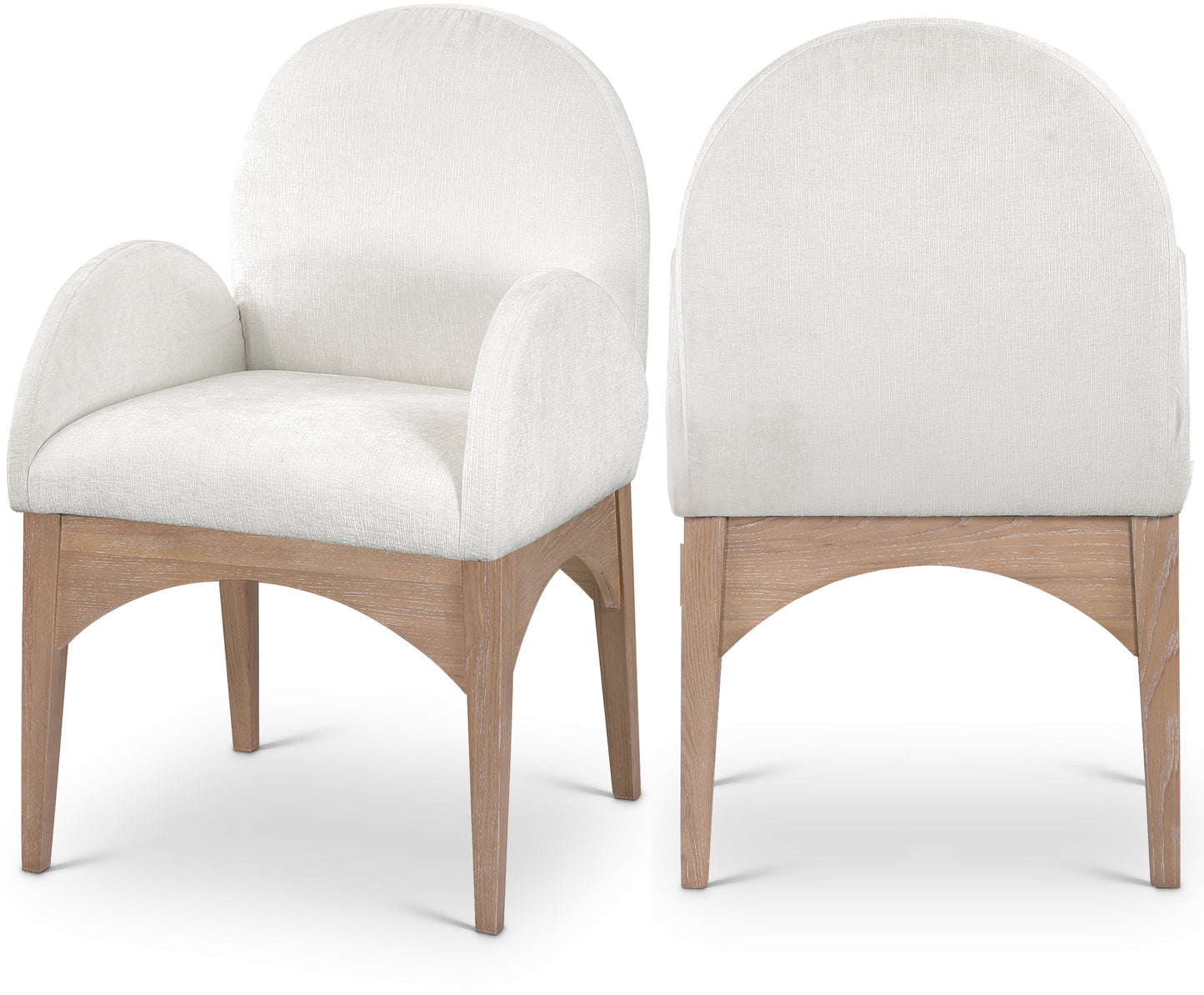 Waldorf Chenille Upholstered Dining Arm Chair – Elegant Comfort with Soft Textured Fabric