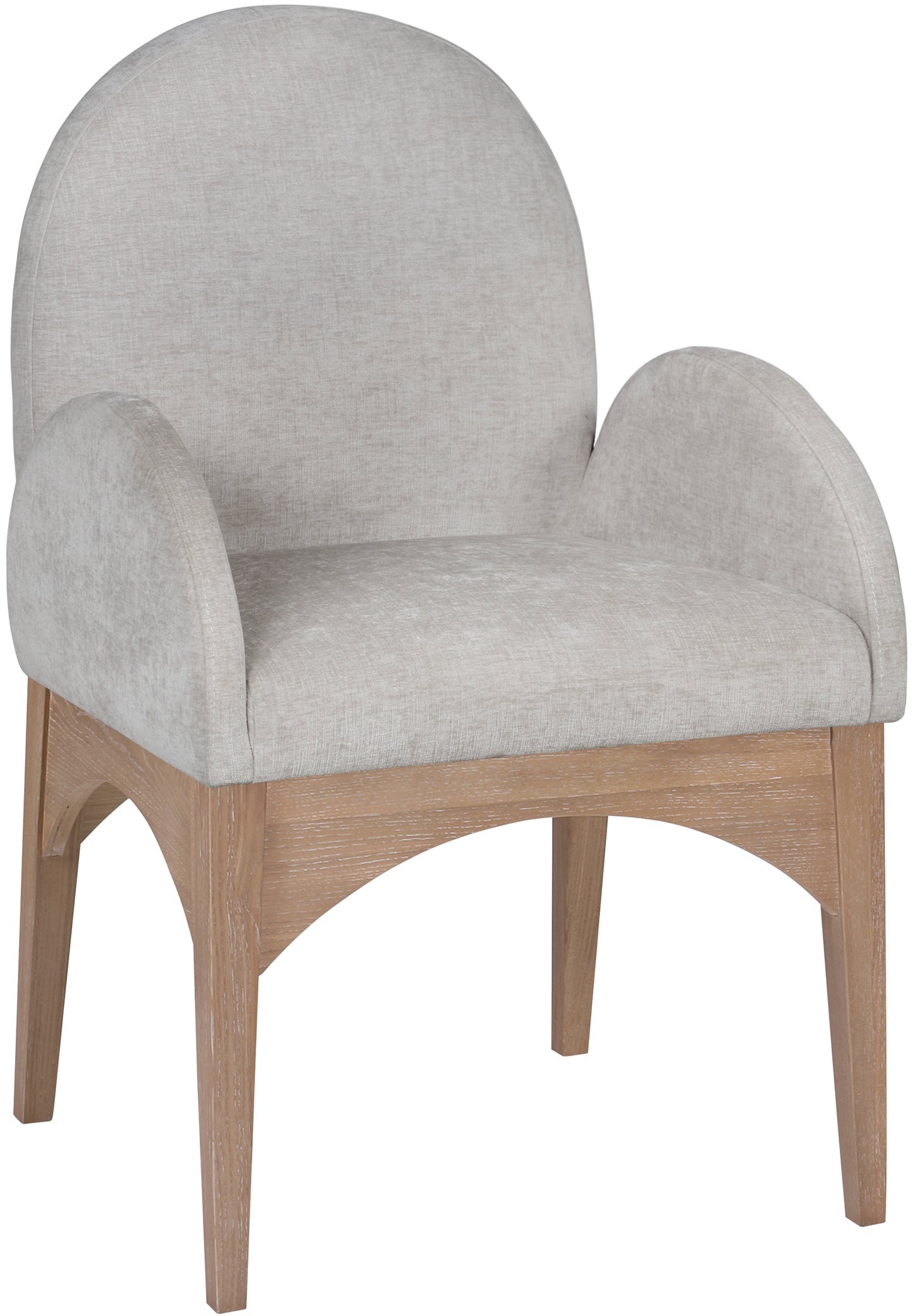 Waldorf Chenille Upholstered Dining Arm Chair – Elegant Comfort with Soft Textured Fabric