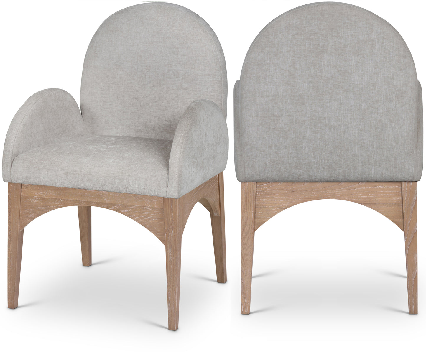 Waldorf Chenille Upholstered Dining Arm Chair – Elegant Comfort with Soft Textured Fabric