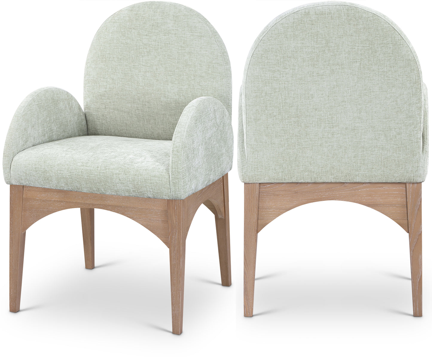 Waldorf Chenille Upholstered Dining Arm Chair – Elegant Comfort with Soft Textured Fabric