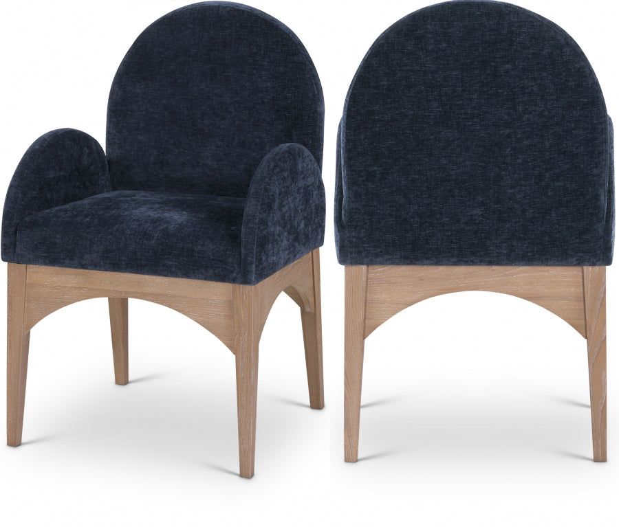 Waldorf Chenille Upholstered Dining Arm Chair – Elegant Comfort with Soft Textured Fabric