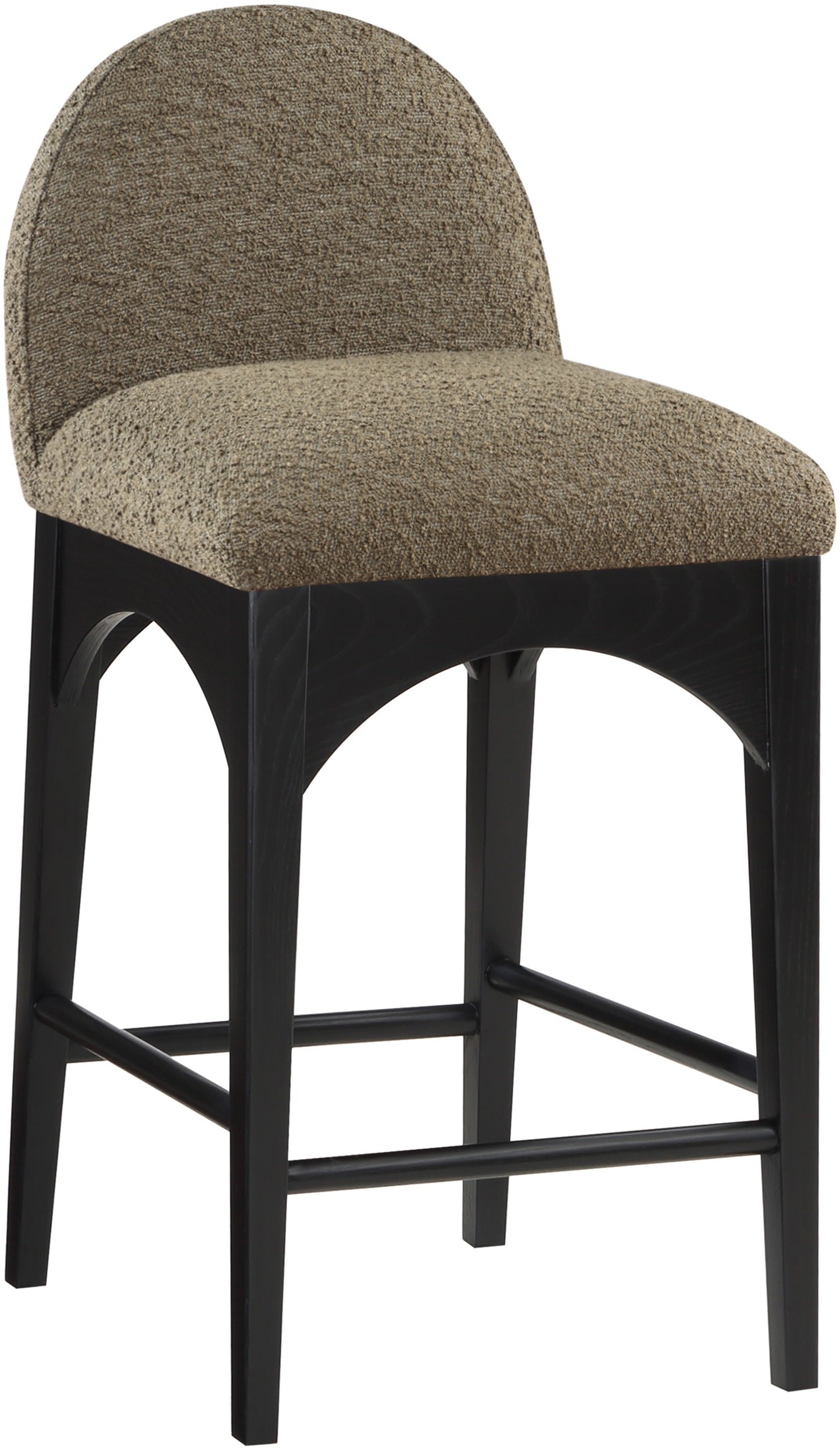 Waldorf Boucle Upholstered Counter Stool – Modern Textured Fabric Stool for Kitchen or Bar