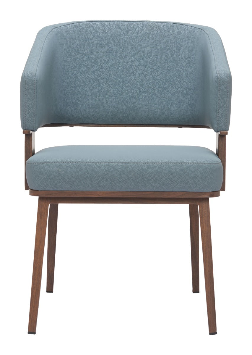 Poise Dining Chair (Set of 2) Azure Gray & Walnut β Elegant and Comfortable Azure Gray & Walnut Dining Chairs for Modern Dining Rooms