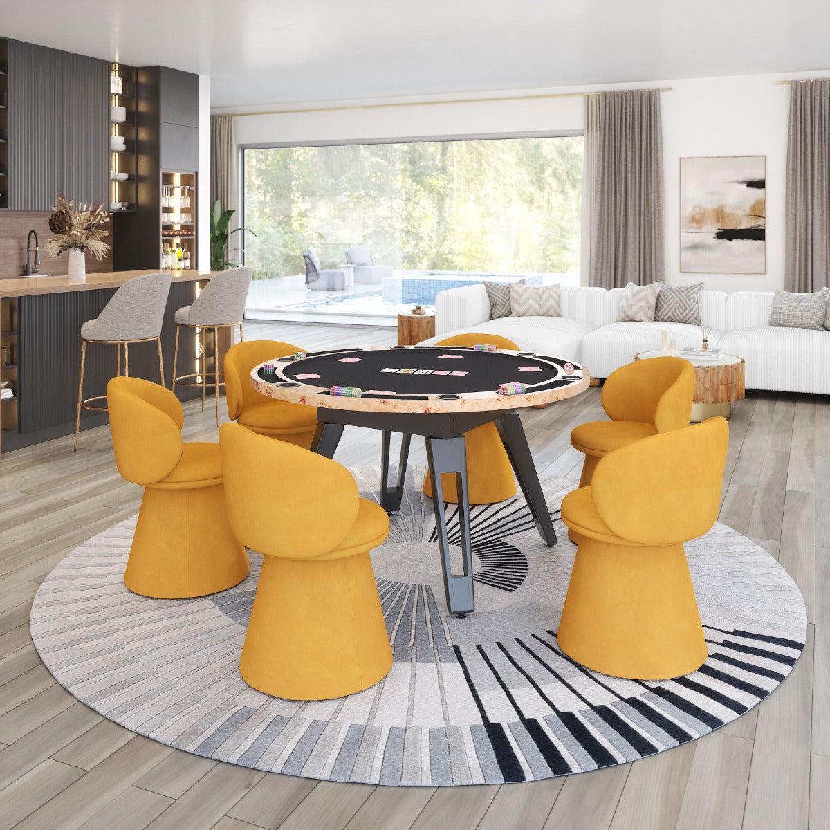 Oblic Swivel Dining Chair Orange β Modern and Comfortable Orange Swivel Chair for Dining Room or Kitchen