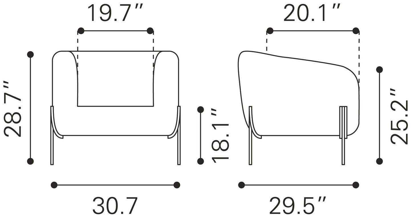 Micaela Armchair Gray