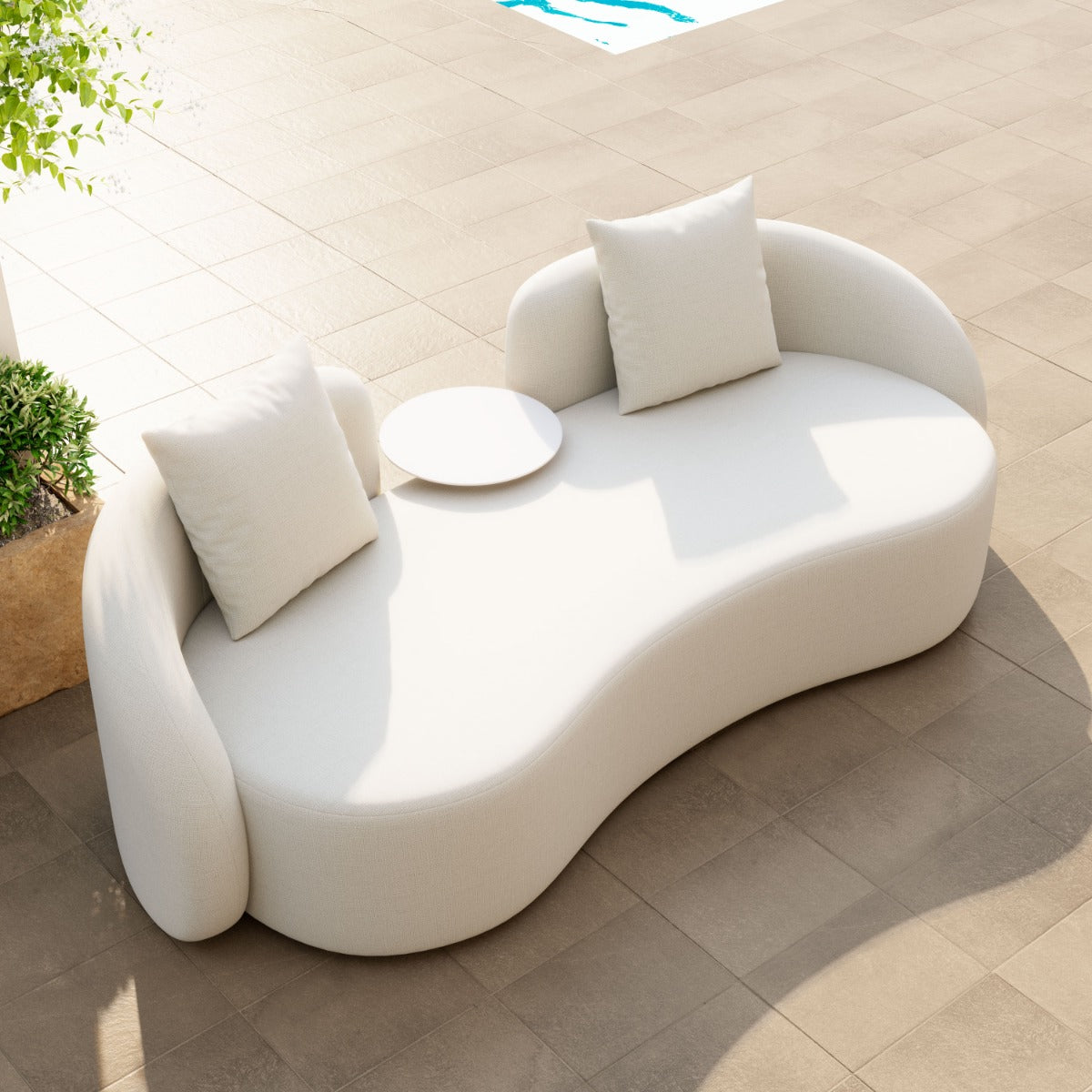 Sunny Isles Loveseat Beige - Stylish & Comfortable Loveseat with a Neutral Beige Upholstery for a Relaxing, Modern Vibe