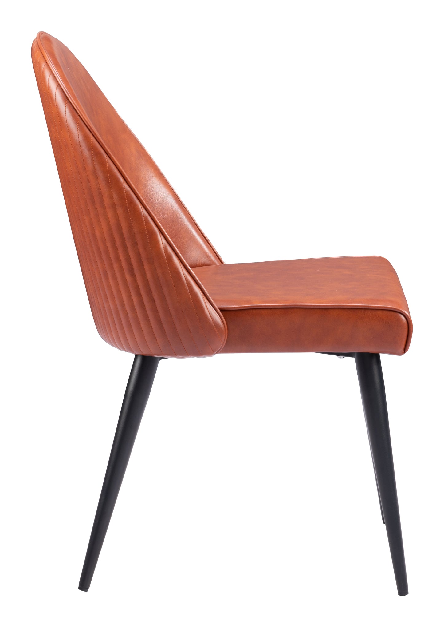 Silloth Armless Dining Chair Set of 2 - Brown Modern Chairs for Cozy Dining Spaces