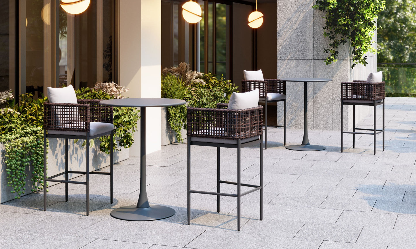 Palm Paradise Barstool Gray - Stylish & Comfortable Barstool with a Sophisticated Gray Finish for a Contemporary Look