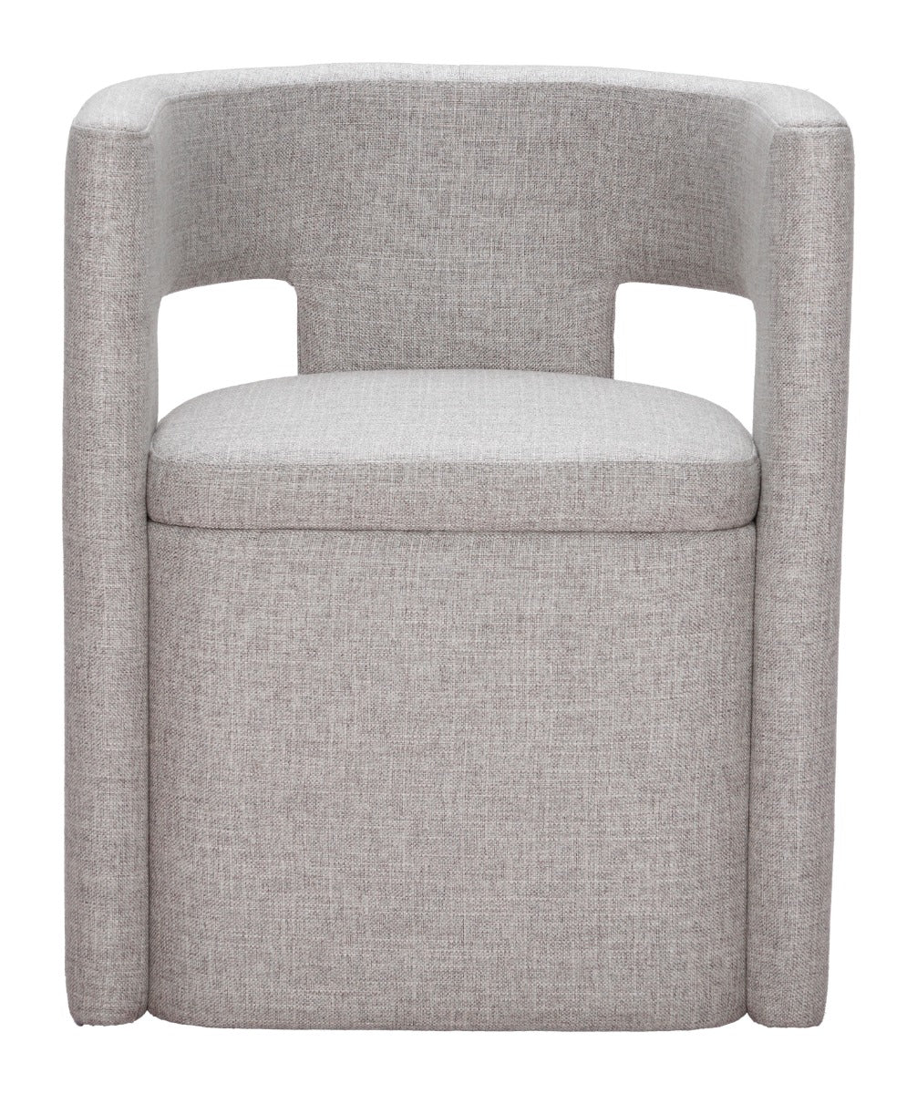 Papua Dining Chair - Gray Stylish and Comfortable Upholstered Chair for Modern Dining Rooms