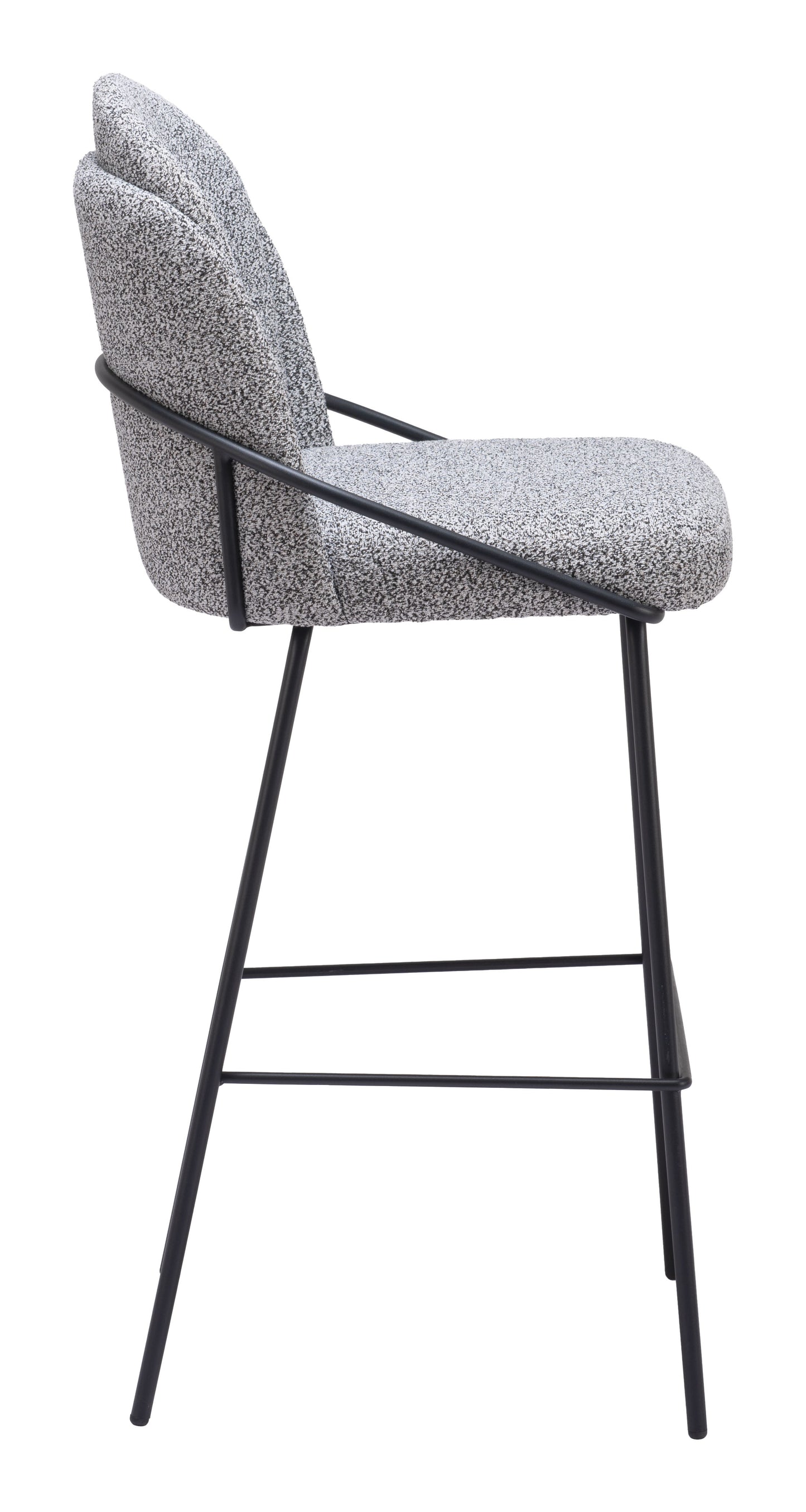 Jambi Barstool Set of 2 - Black & White Stylish and Modern Barstools for Contemporary Kitchens and Home Bars