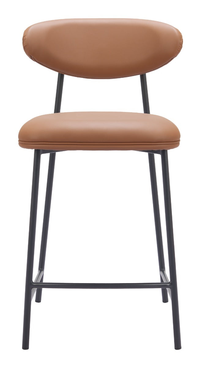 Rorun Counter Stool (Set of 2) Brown β Stylish and Comfortable Brown Counter Stools for Modern Kitchens or Bars