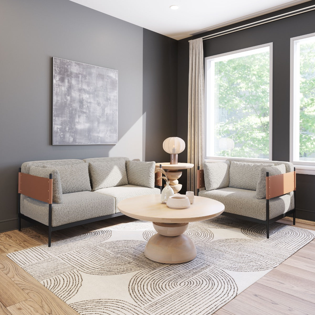 Stirbe Loveseat Gray β Comfortable and Stylish Gray Loveseat for Modern Living Spaces