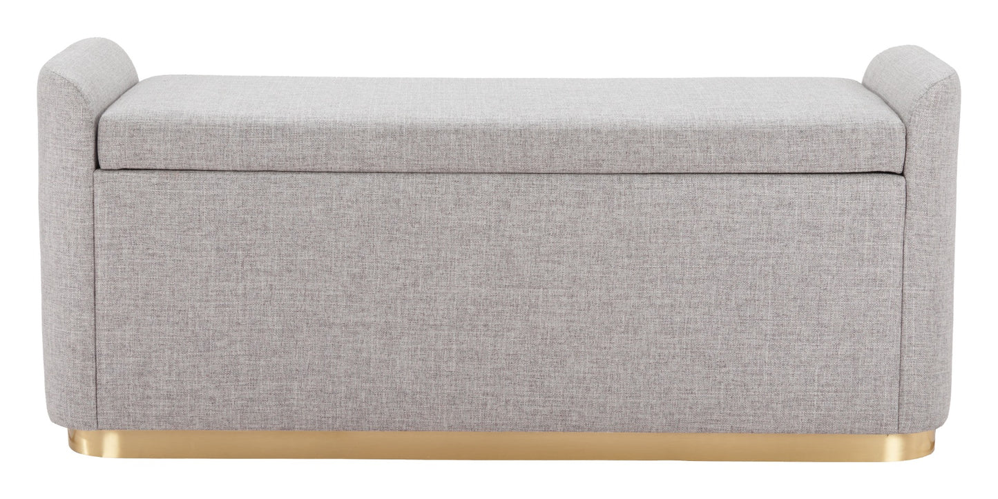 Dobo Storage Bench - Gray Stylish and Functional Bench with Storage for Modern Living Spaces