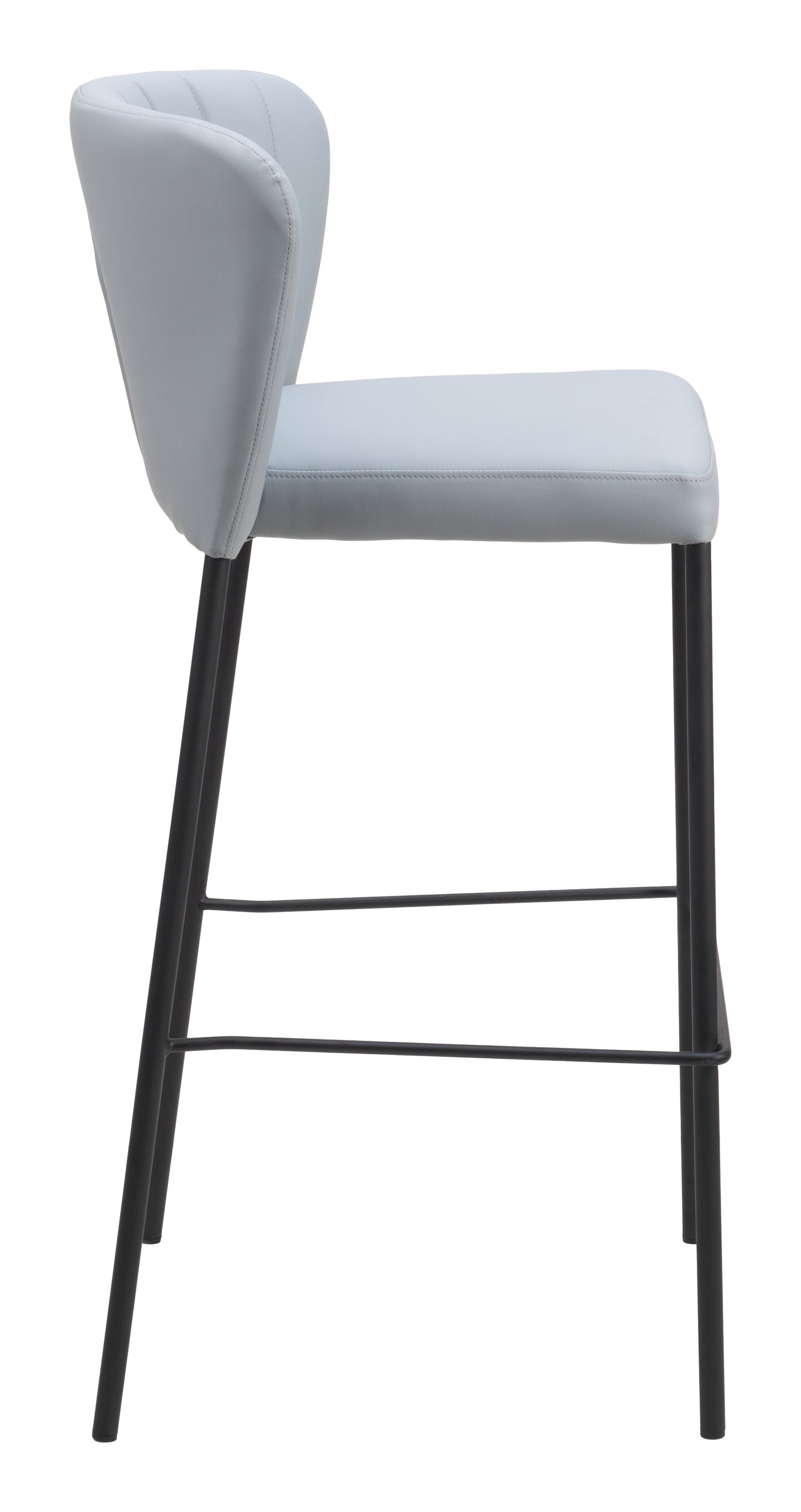 Linz Barstool Set of 2 - Modern Gray Design for Chic Home Bars and Kitchens