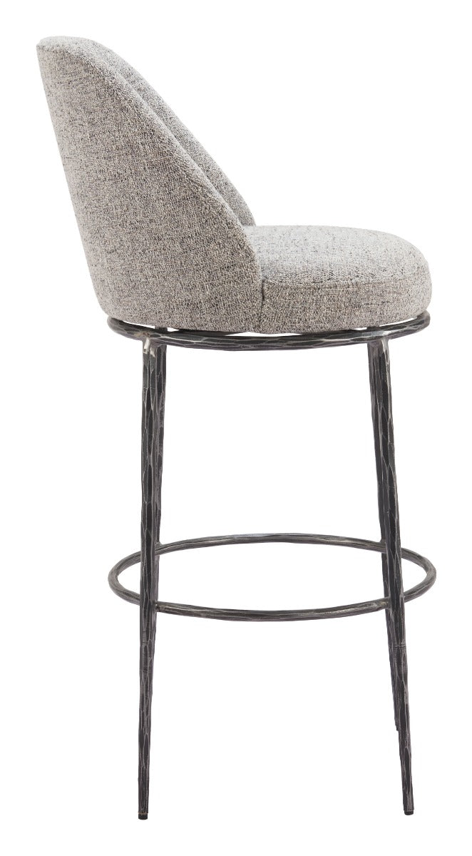 Nordhavn Swivel Barstool Gray β Stylish and Comfortable Gray Swivel Barstool for Modern Kitchens or Bars