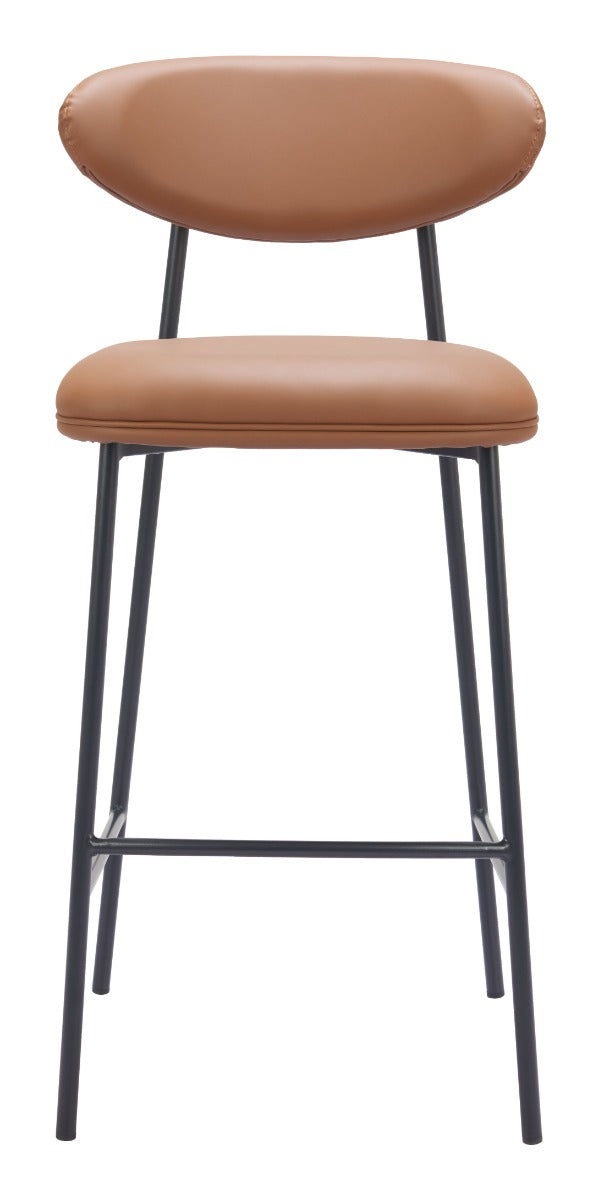 Rorun Barstool (Set of 2) Brown β Stylish and Comfortable Brown Barstools for Modern Kitchens or Bars
