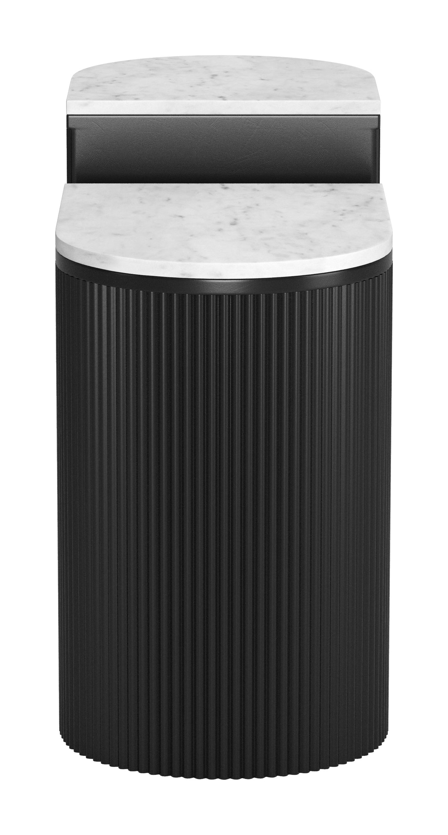 Ormara Side Table Set (2-Piece) - White & Black Stylish and Modern Side Tables for Contemporary Living Rooms and Spaces