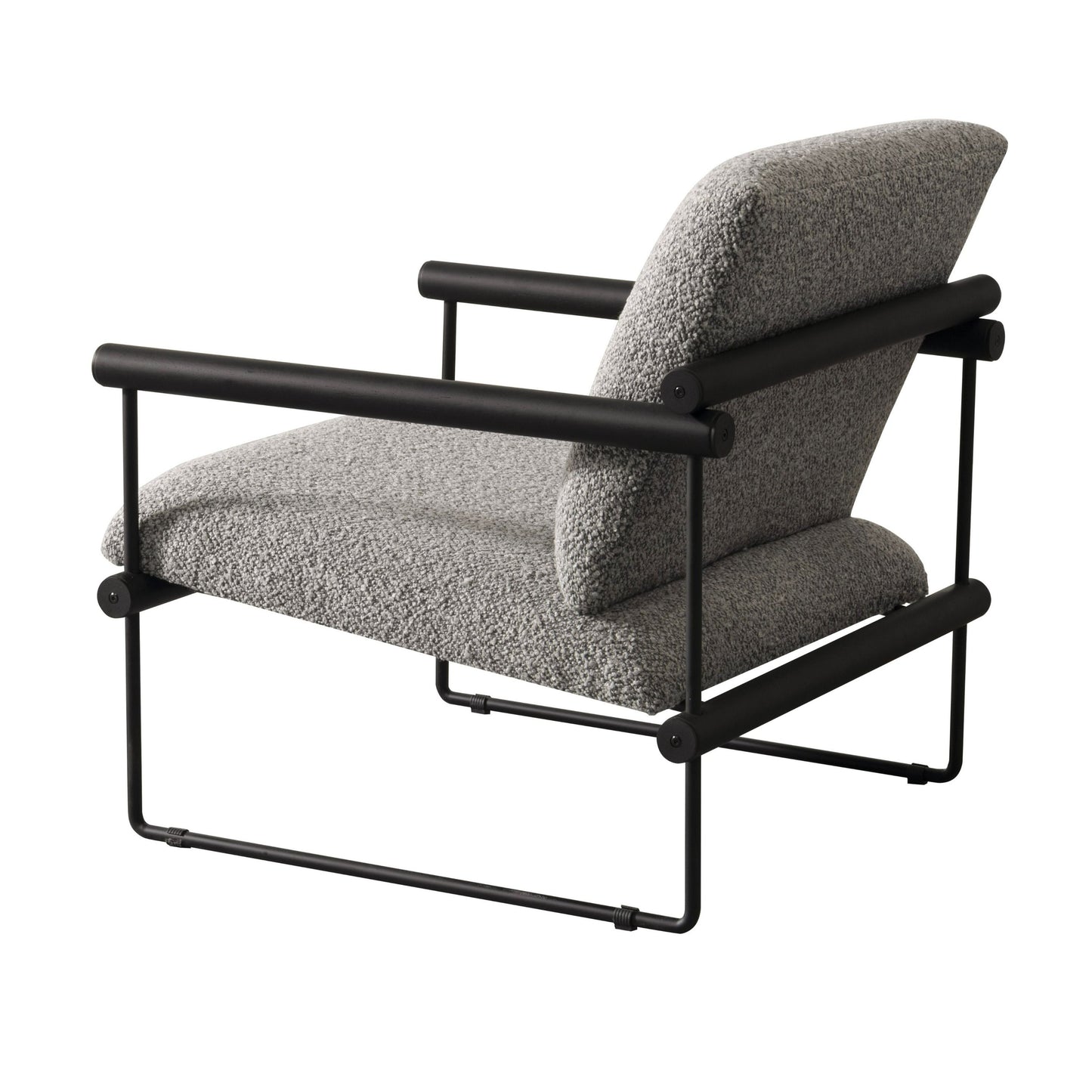 Modrest Ravina Modern Grey Fabric and Black Accent Chair β A Sophisticated Blend of Contemporary Style and Comfort