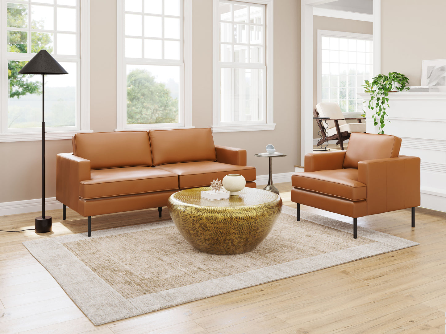 Decade Armchair - Brown Elegant and Cozy Upholstered Armchair for Modern Living Spaces