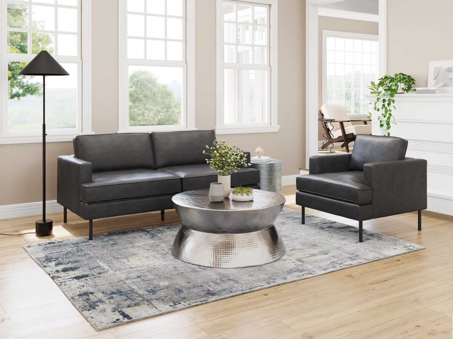Decade Armchair - Vintage Gray Stylish and Comfortable Upholstered Armchair for Classic and Contemporary Living Spaces