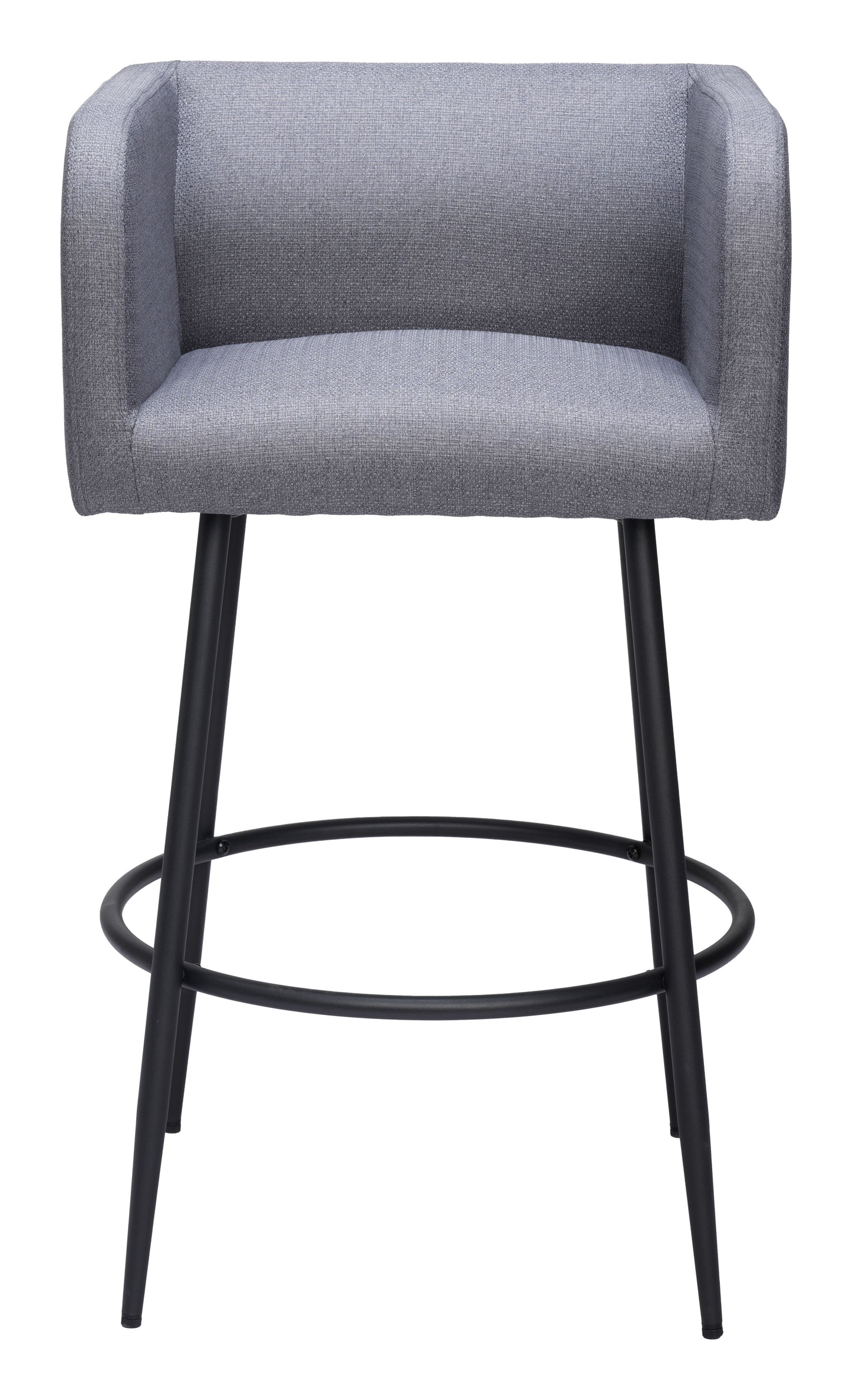 Horbat Barstool Set of 2 - Gray Modern and Stylish Upholstered Barstools for Contemporary Kitchens and Bars