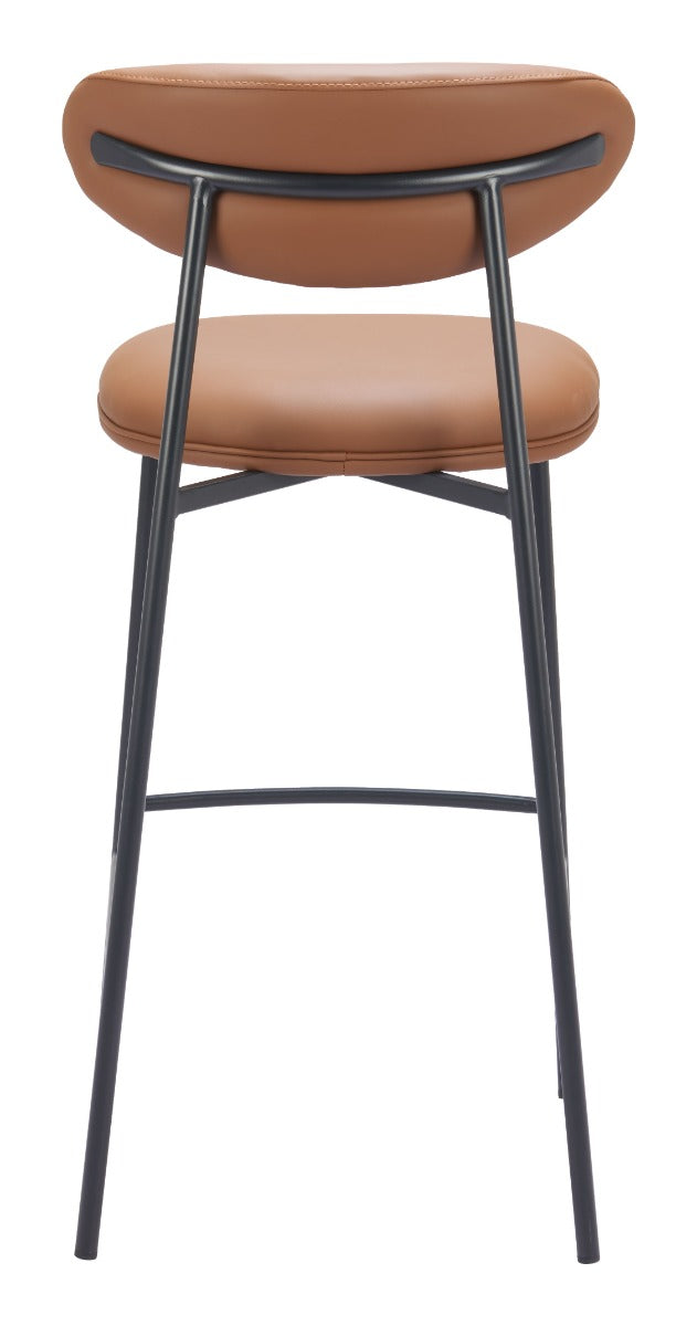 Rorun Barstool (Set of 2) Brown β Stylish and Comfortable Brown Barstools for Modern Kitchens or Bars